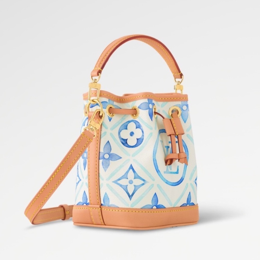 Louis Vuitton Nano Noé By the Pool Collection Monogram Tiles Turquoise Mini Bag - Picture 9 of 11